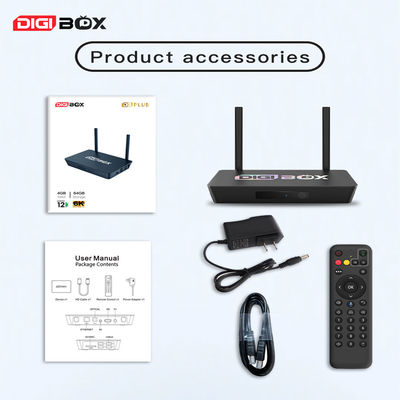 Digibox 4GB 64GB TV Box 4K HDR Android TV Box リモートストリーミングメディアプレーヤー