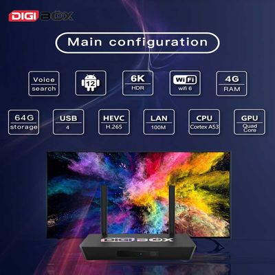 Digibox 2.4Ghz 5.8Ghz スマートテレビボックス D3プラス 音声制御 スマートテレビボックス